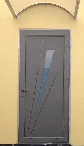 Porte d'entrée aluminium design contemporain